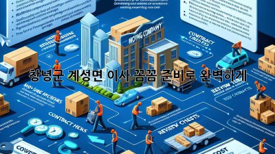 창녕군 계성면 이사, 꼼꼼 준비로 완벽하게! 🏡🚚